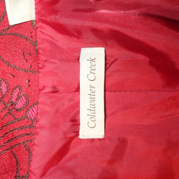 Coldwater Creek Colorful Tapestry 3 button Blazer Size 14 Petiite - Picture 8 of 10